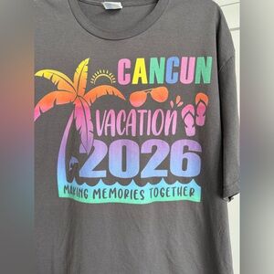 Gray Cancun Vacation 2026 T-Shirt size XXL